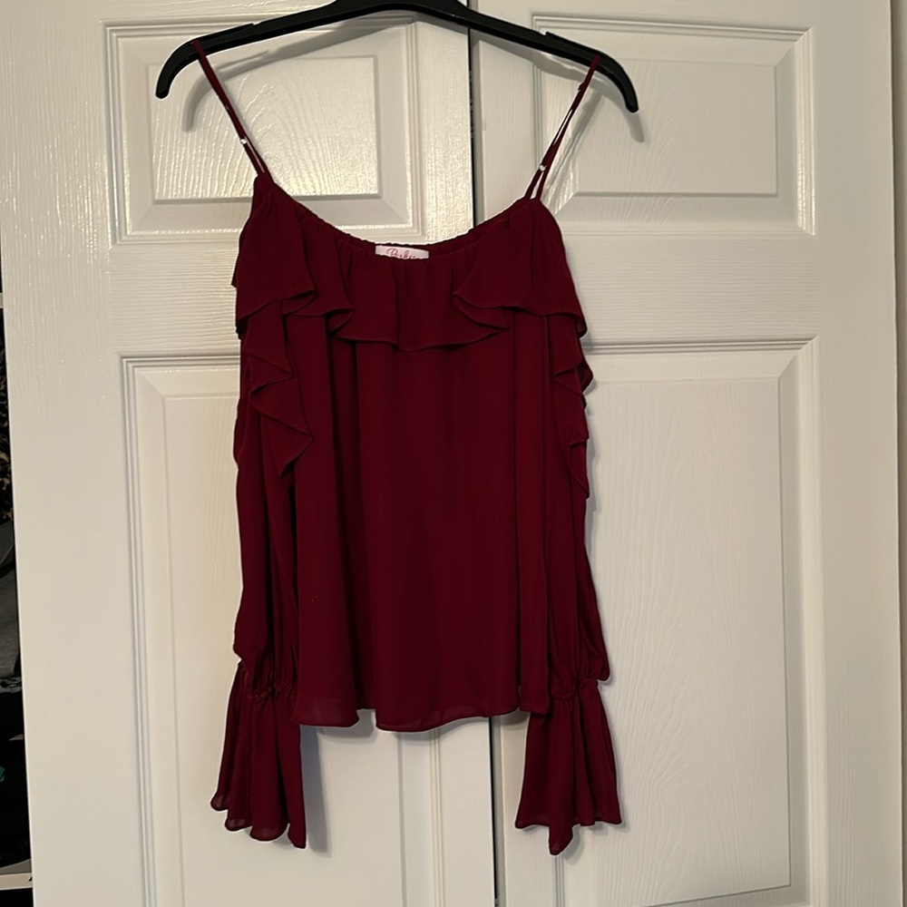 Parker exposed shoulder blouse size XS